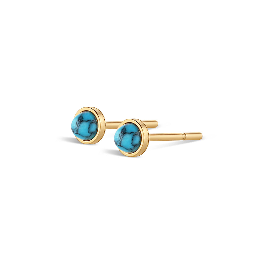 Tiny turquoise clearance stud earrings